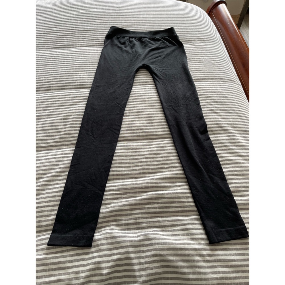 Black Leggings (Pink Rose)